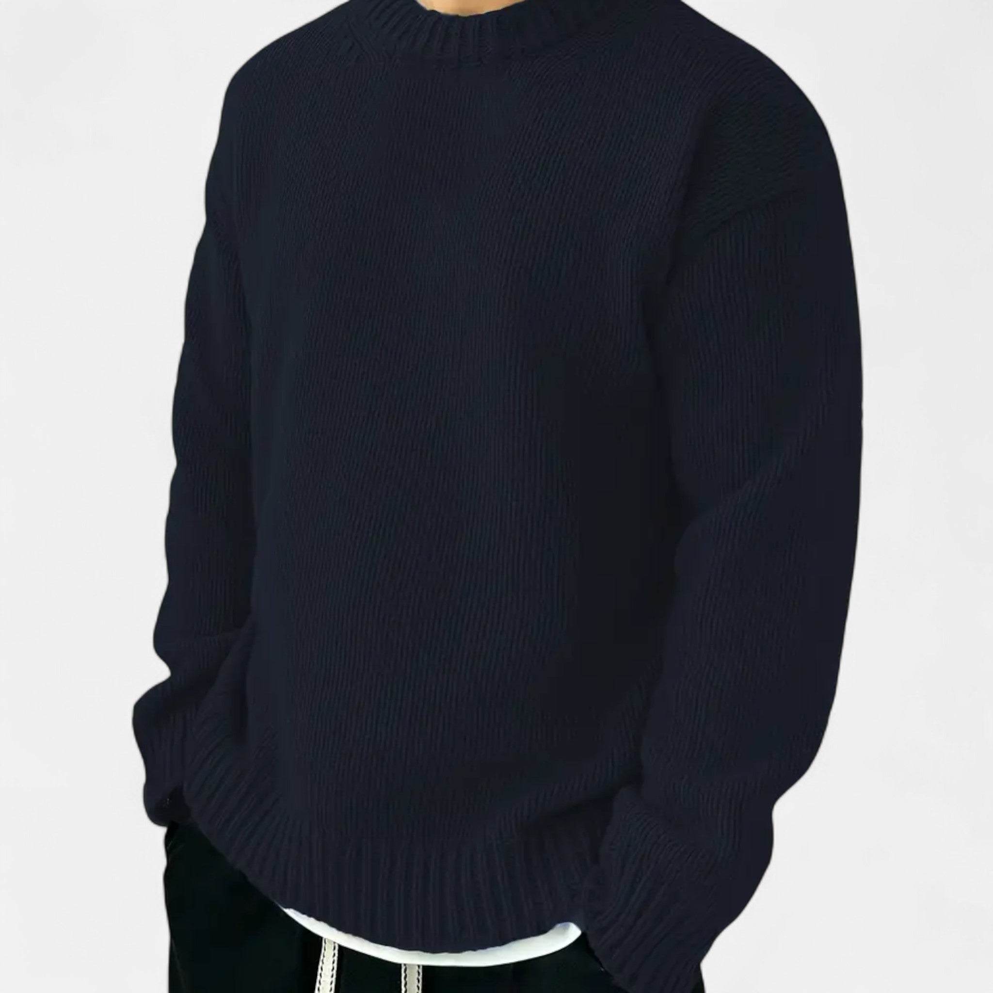 Aveline the Label | Men’s Knitted Long-Sleeve Crew Neck Sweater