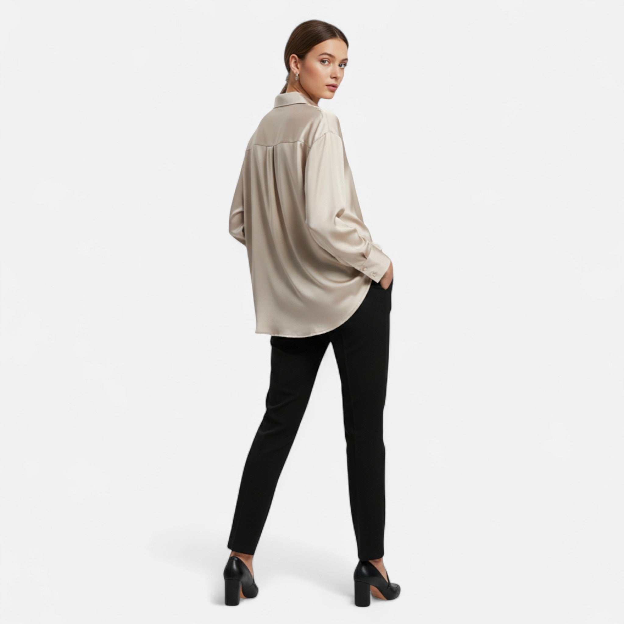 Aveline the Label | Women’s Silk Satin Blouse