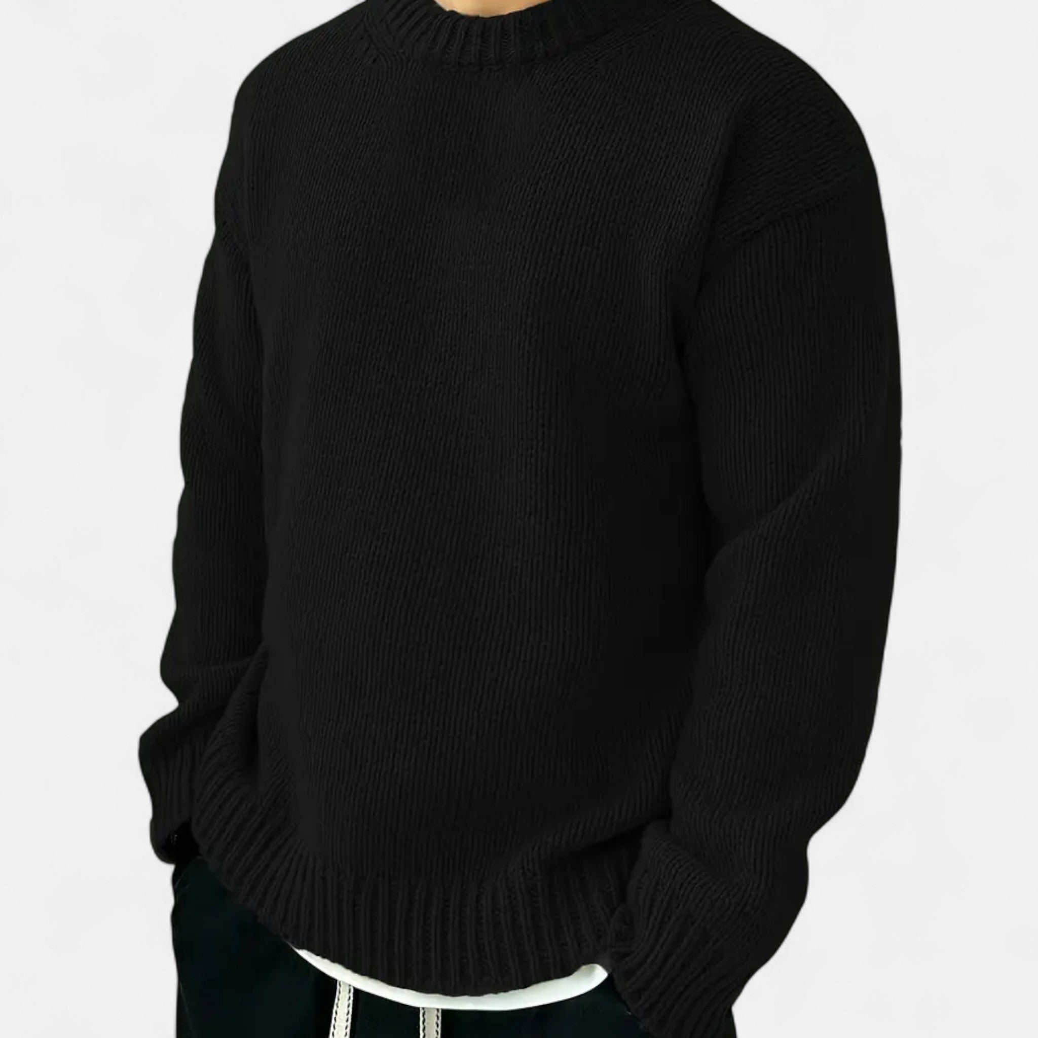 Aveline the Label | Men’s Knitted Long-Sleeve Crew Neck Sweater