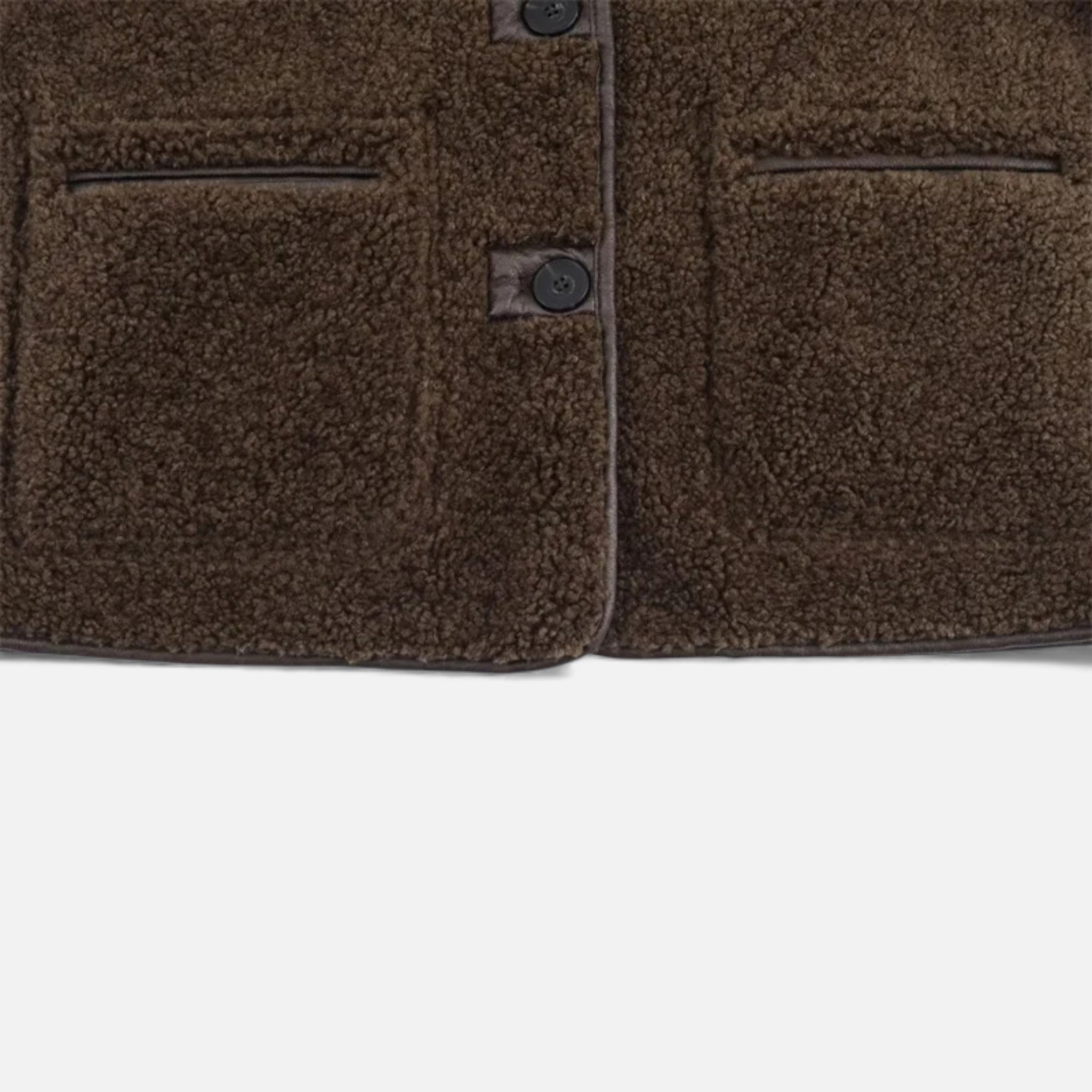 Aveline the Label | Women’s Reversible Brown Teddy Jacket