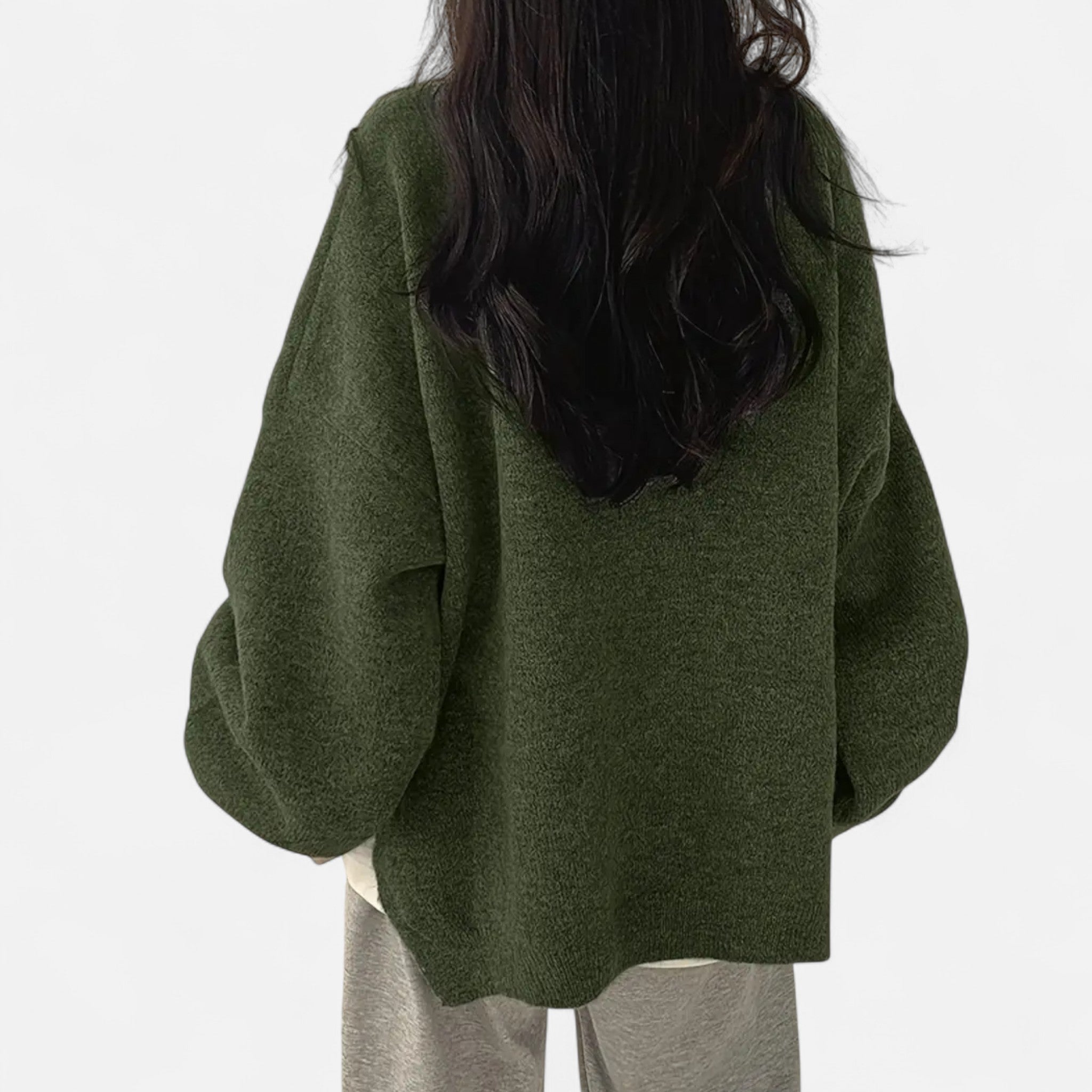 Aveline the Label | Women’s Solid Crew Neck Pullover Sweater