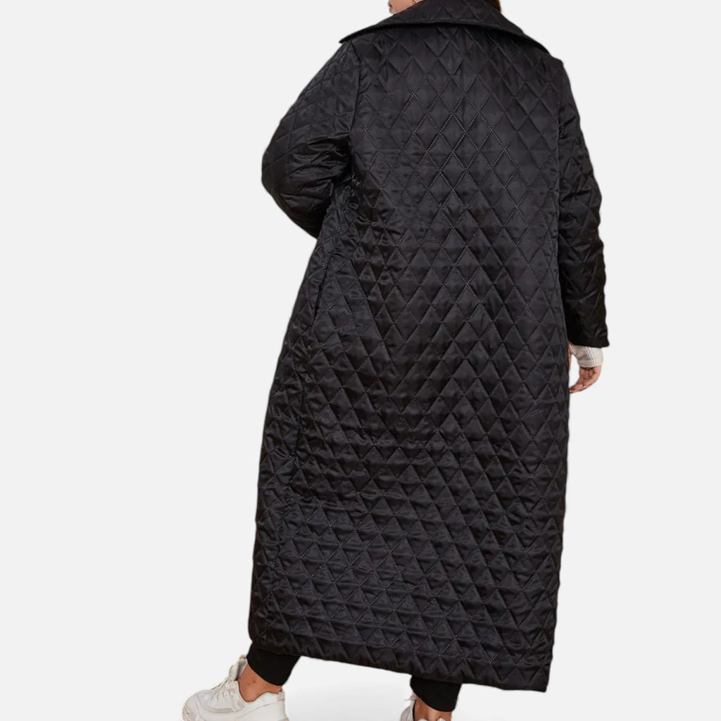Aveline the Label | Women’s Long Coat with Quilted Detail