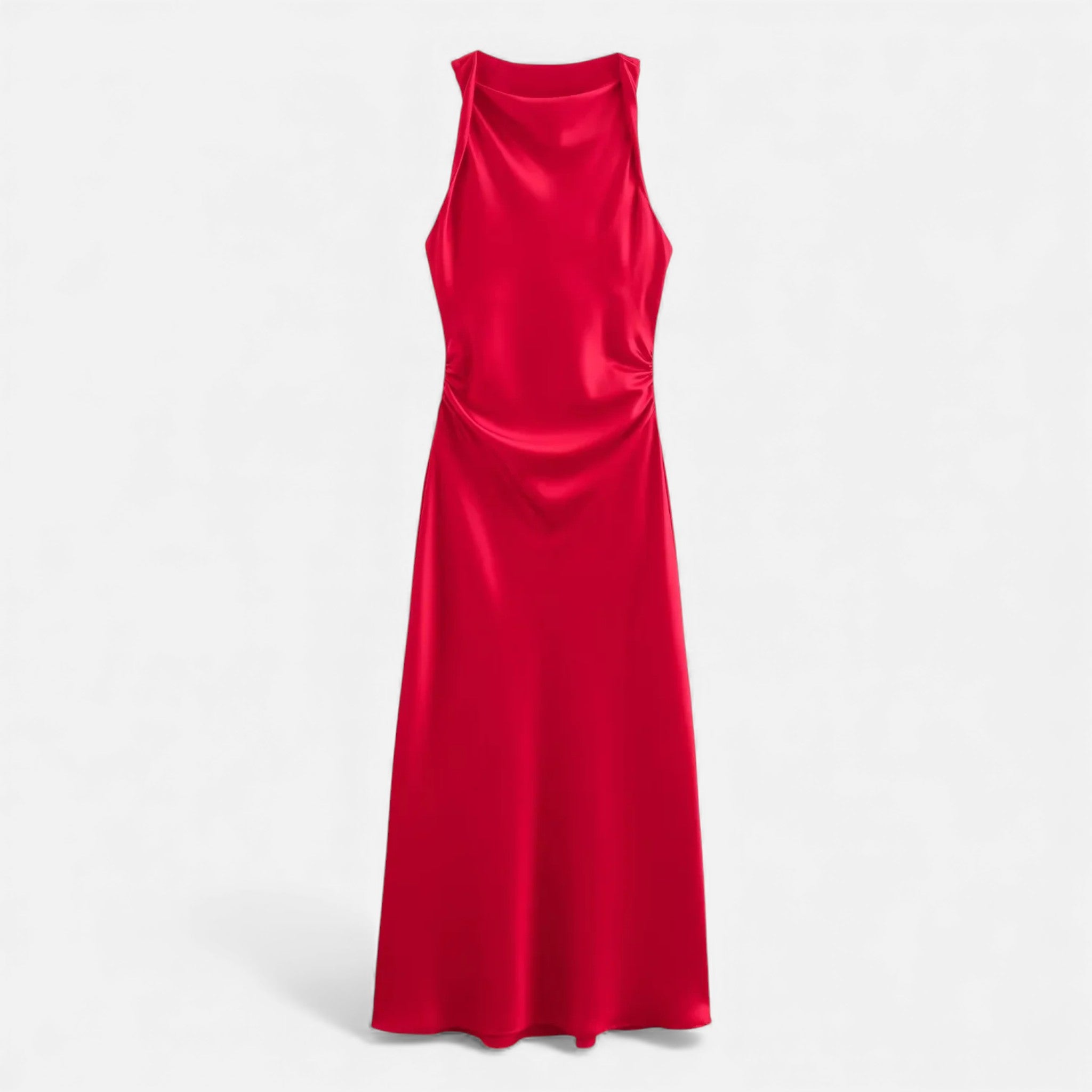 Aveline the Label | Women’s Satin Midi Slip Dress