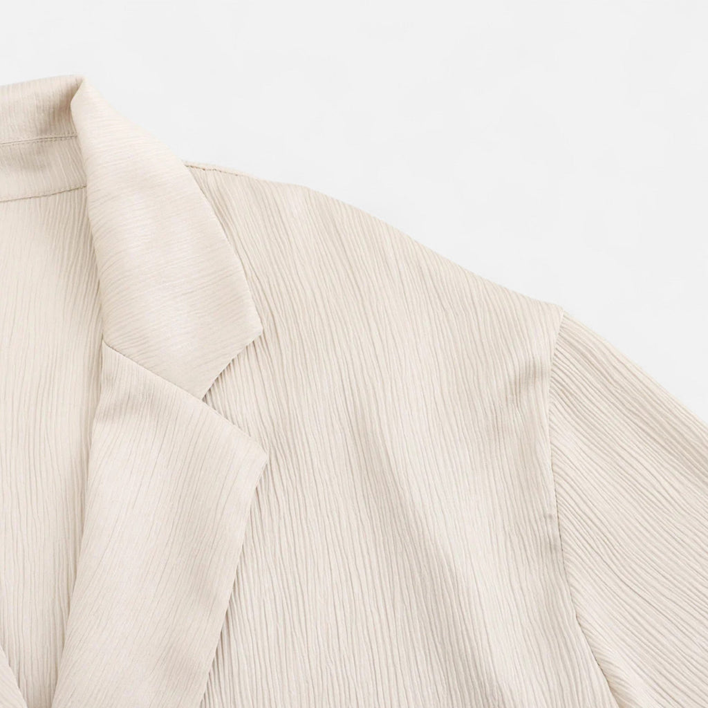 Women’s Wrinkled Suit Jacket & Pants Set