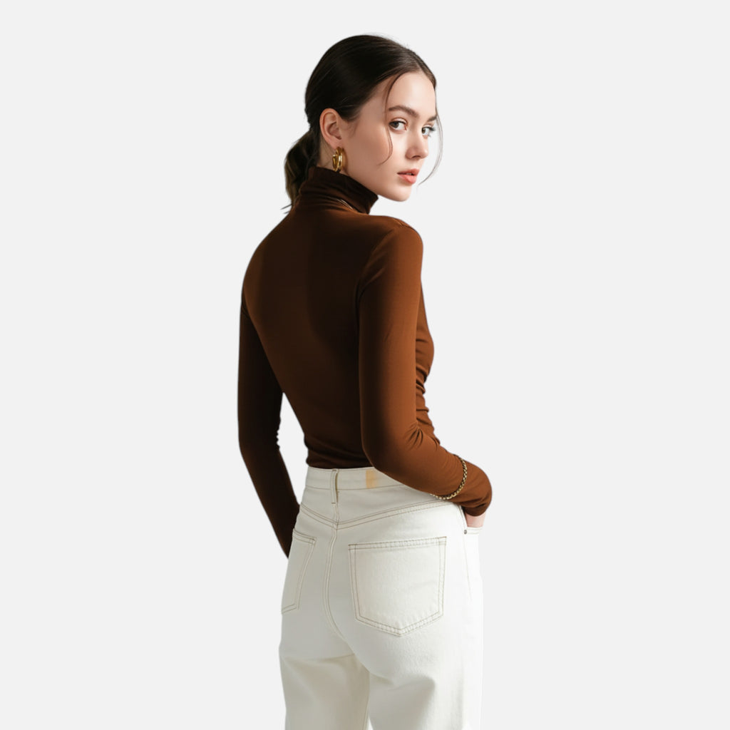 Aveline the Label | Women’s High-Neck Silk Top