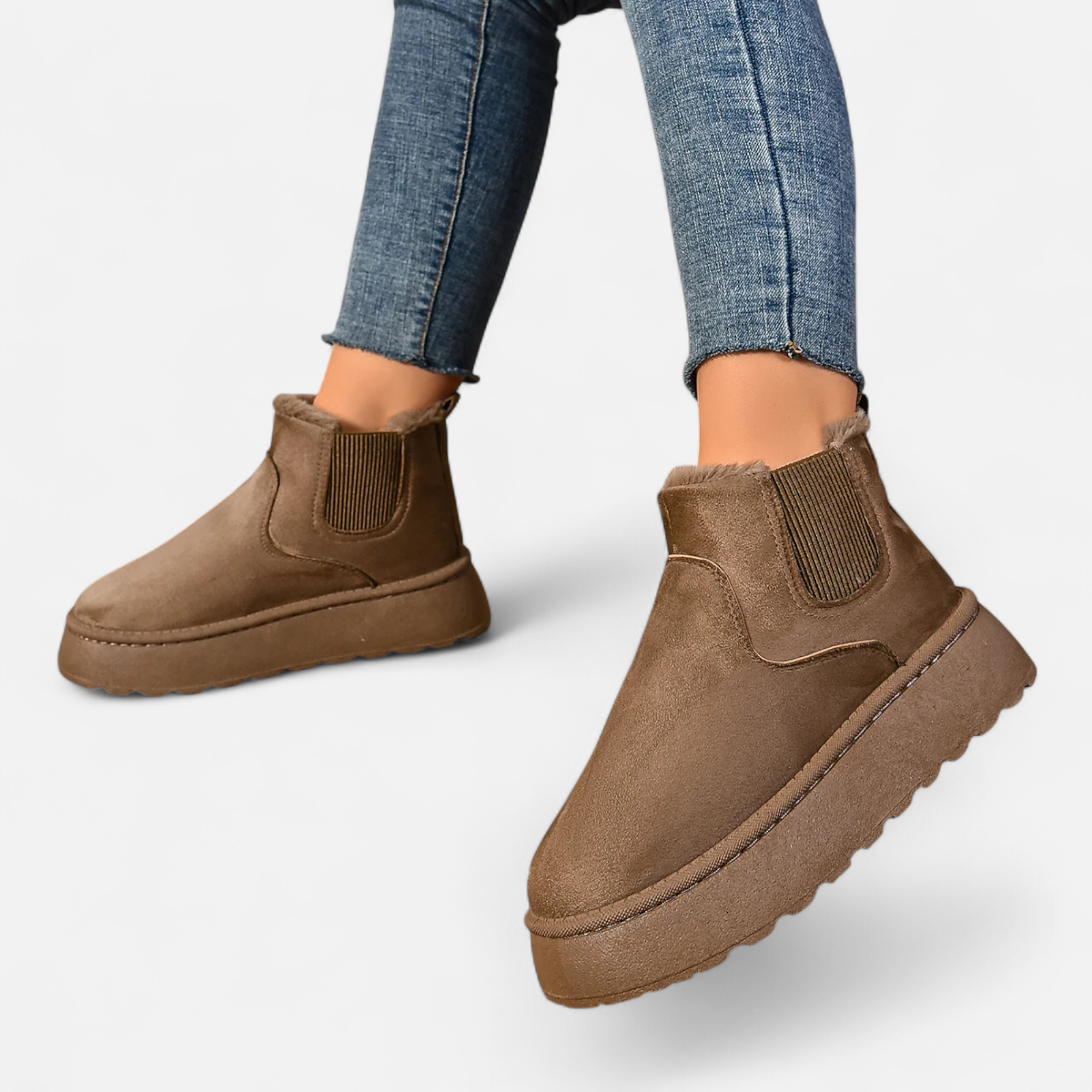 Aveline the Label | Women’s Short Plush Platform Ankle Boots