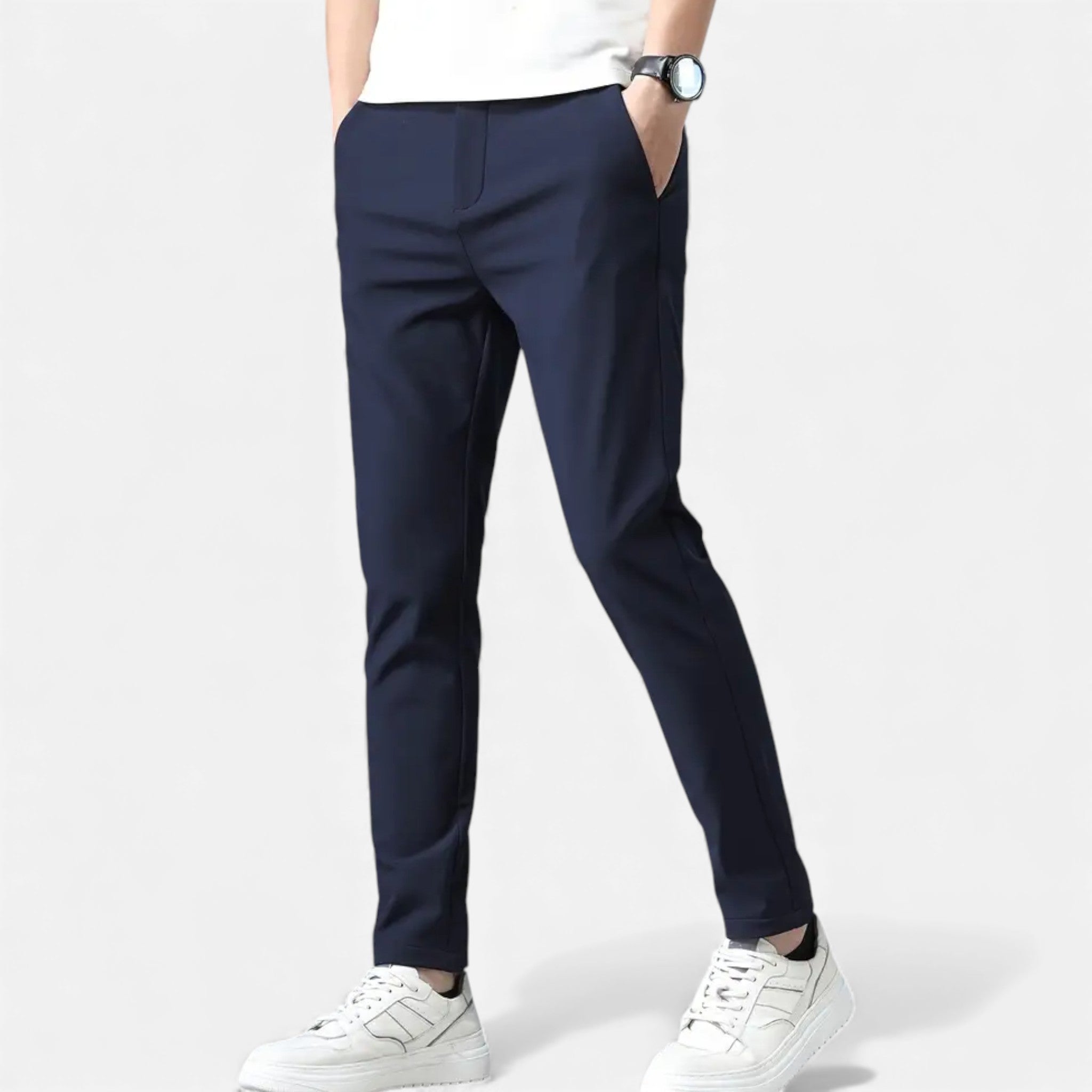 Aveline the Label | Men’s Mid-Rise Straight Leg Slim Fit Trousers