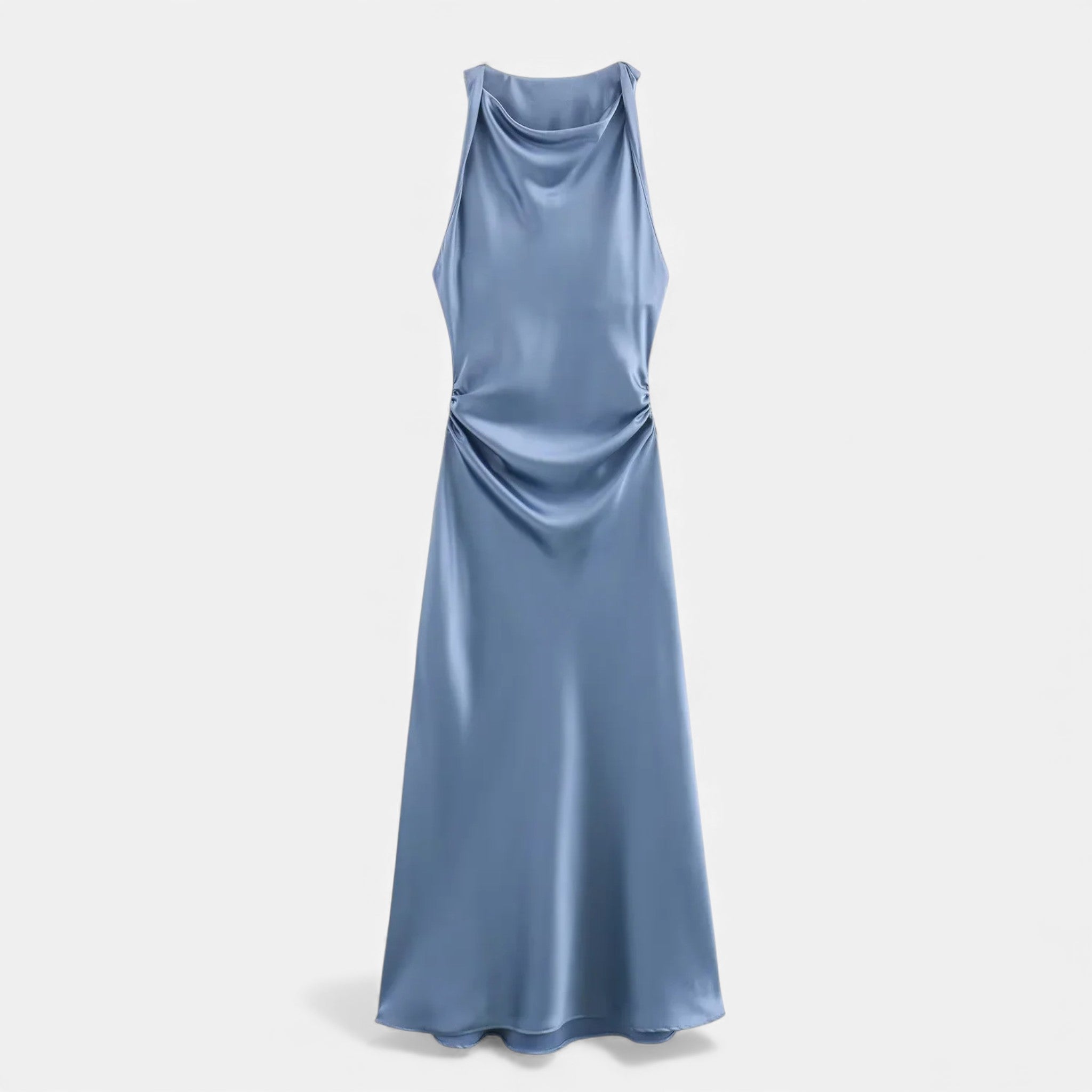 Aveline the Label | Women’s Satin Midi Slip Dress