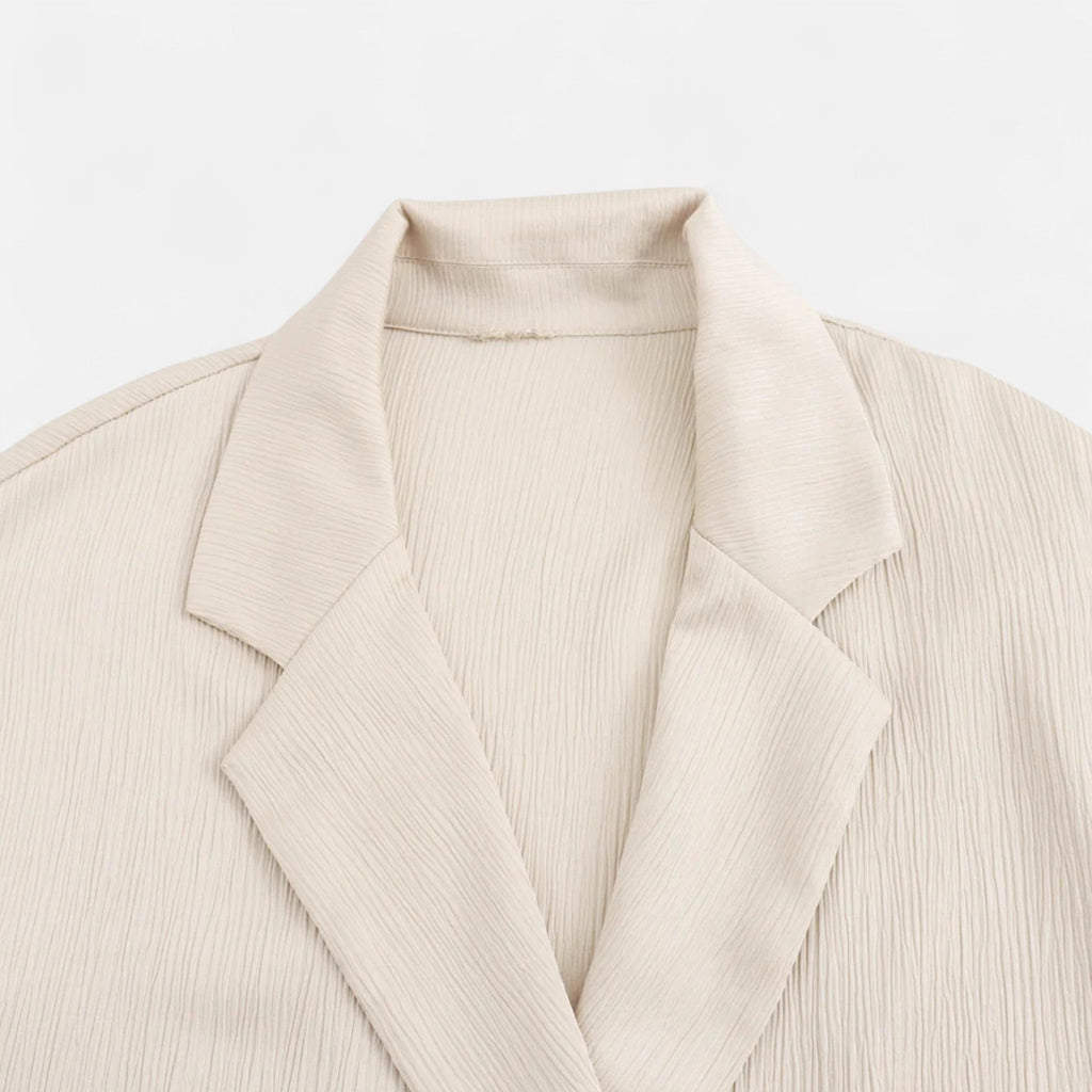 Women’s Wrinkled Suit Jacket & Pants Set