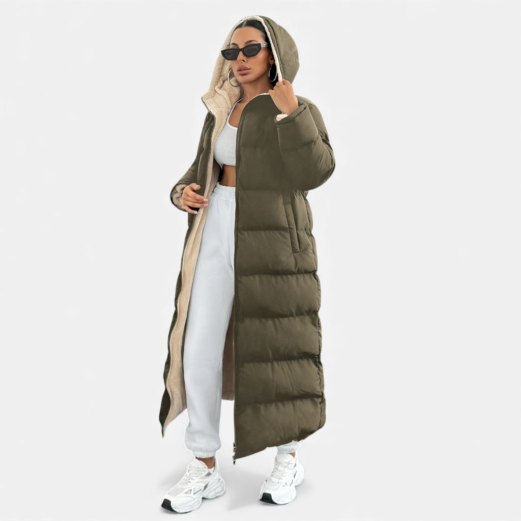 Aveline the Label | Women’s Long Hooded Puffer Coat