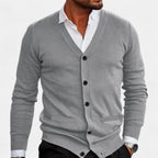 Aveline the Label | Men’s Cardigan – Modern Cotton-Blend Vest Fit