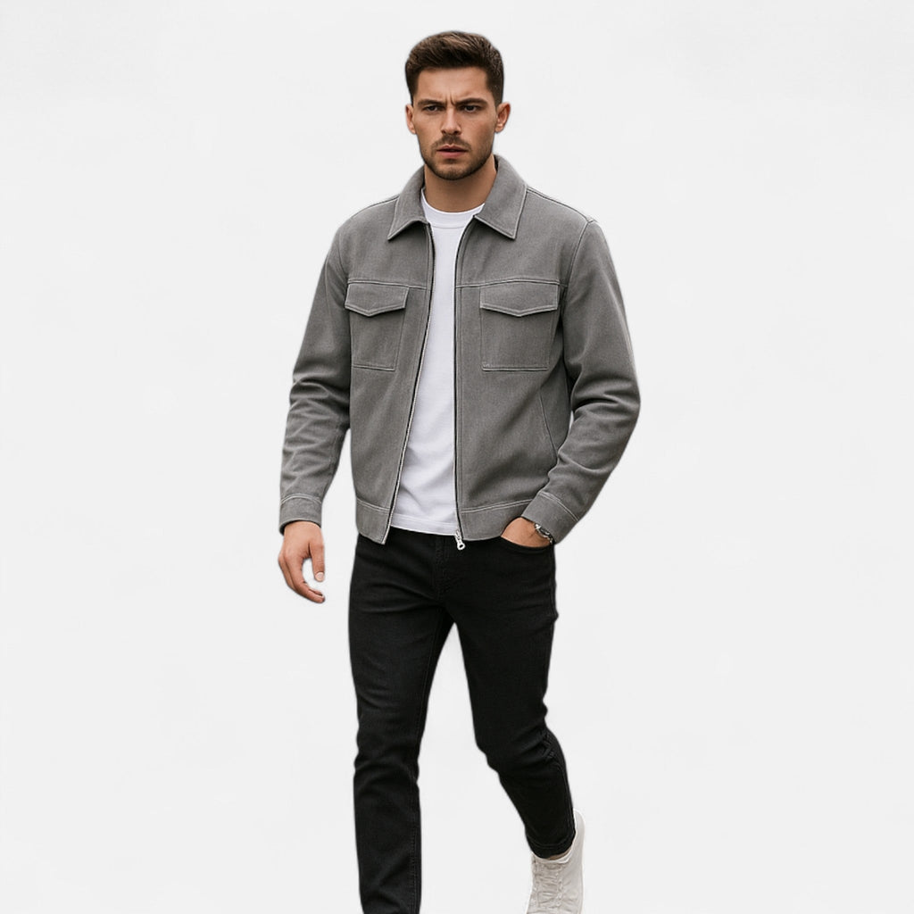 Aveline the Label | Men’s Relaxed-Fit Suede Jacket