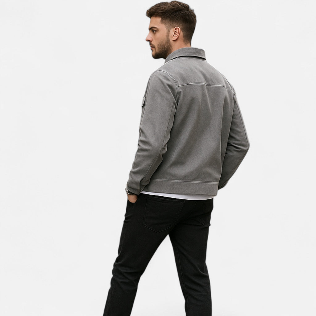 Aveline the Label | Men’s Relaxed-Fit Suede Jacket