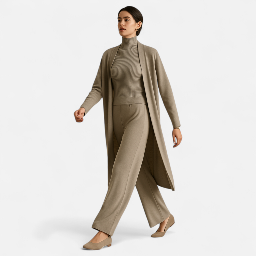 Aveline the Label | Women’s Soft Knitted 3-Piece Cardigan Set