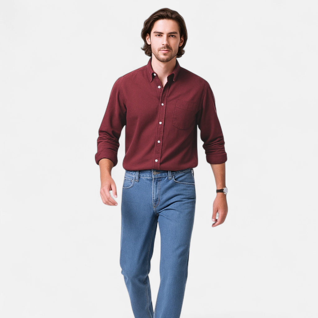 Aveline the Label | Men’s Solid Long-Sleeve Shirt