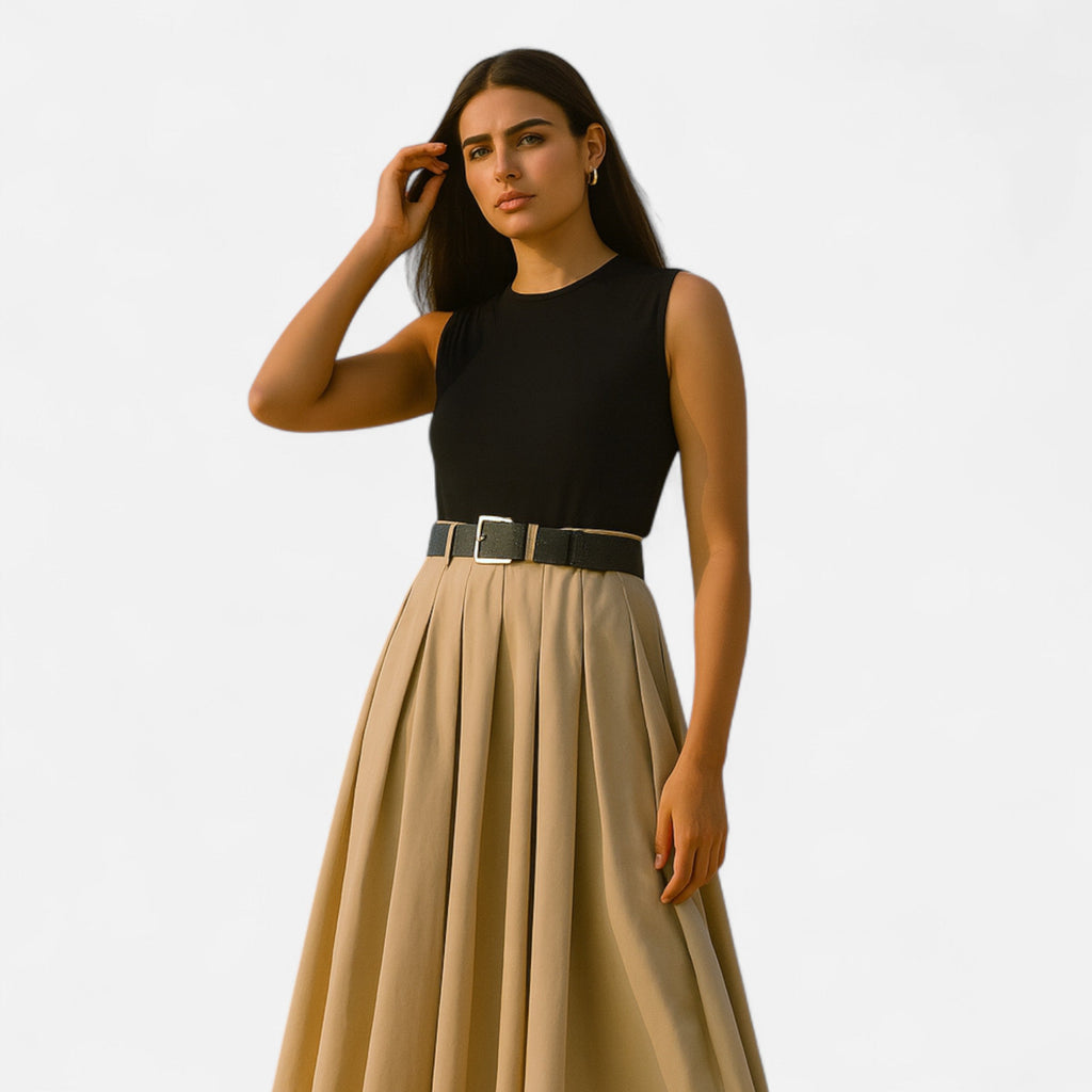 Aveline the Label | Women’s Knitted Midi Dress with belt