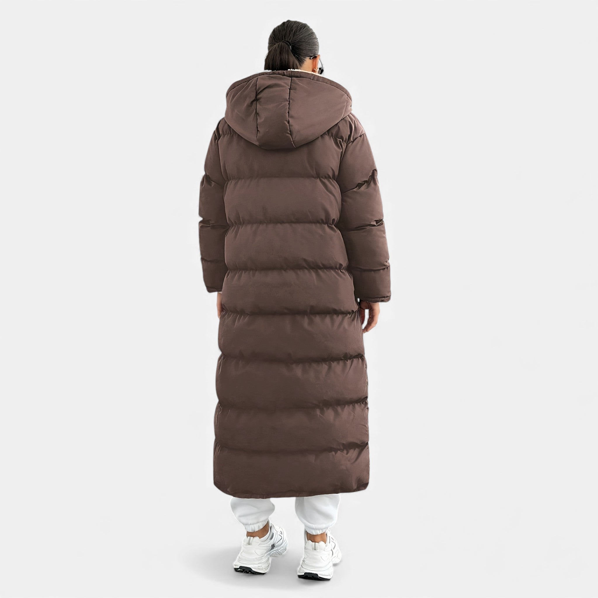 Aveline the Label | Women’s Long Hooded Puffer Coat