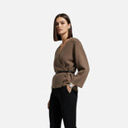 Aveline the Label | Women's Elegant Wrap Sweater with Belt