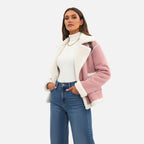 Aveline the Label | Women’s Suede Jacket with White Fur Lining