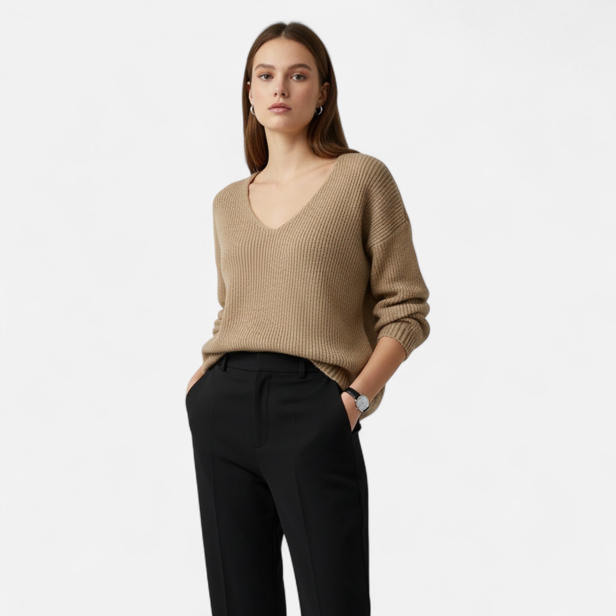 Aveline the Label | Women’s V-Neck Pullover Sweater