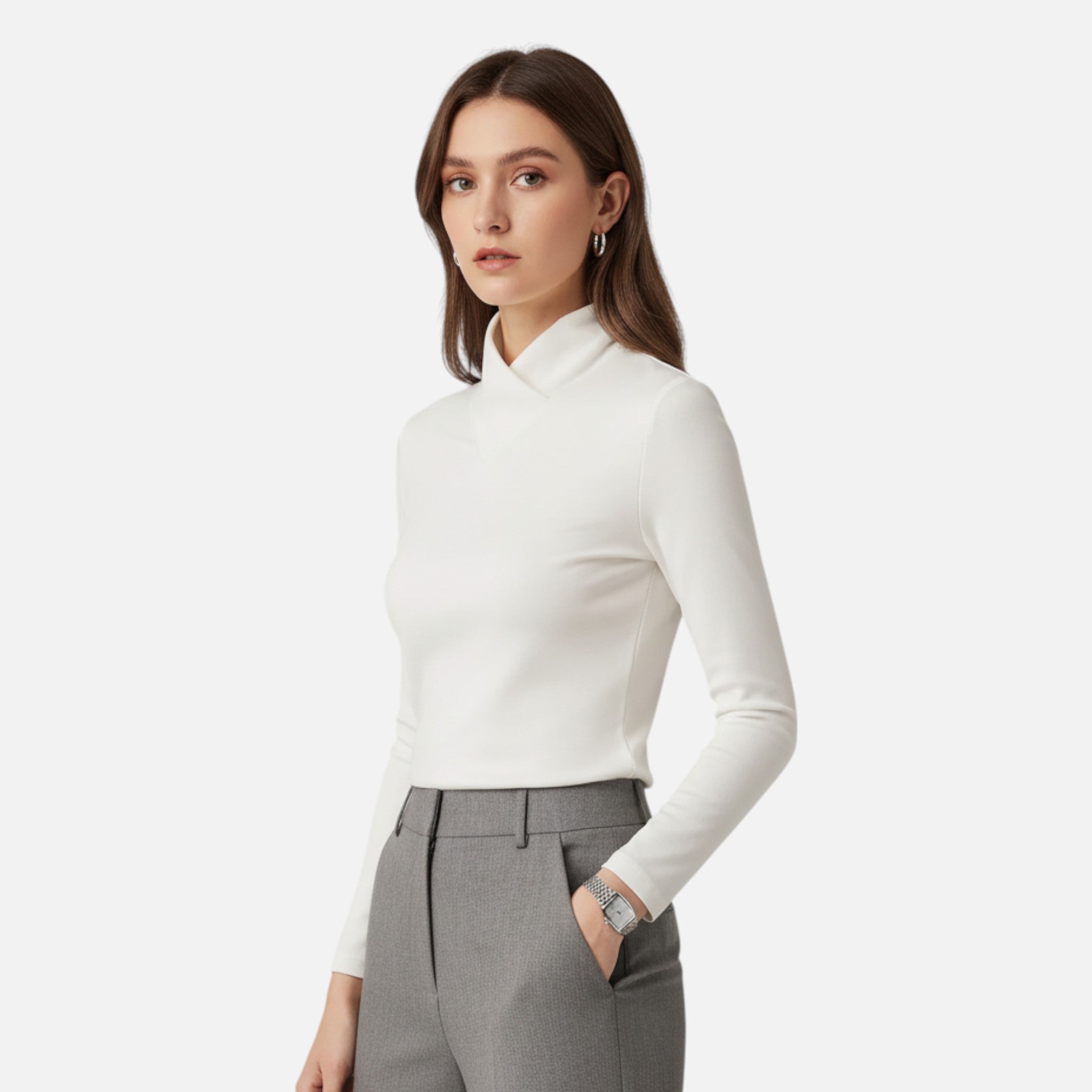 Aveline the Label | Women’s High-Neck Long-Sleeve Top