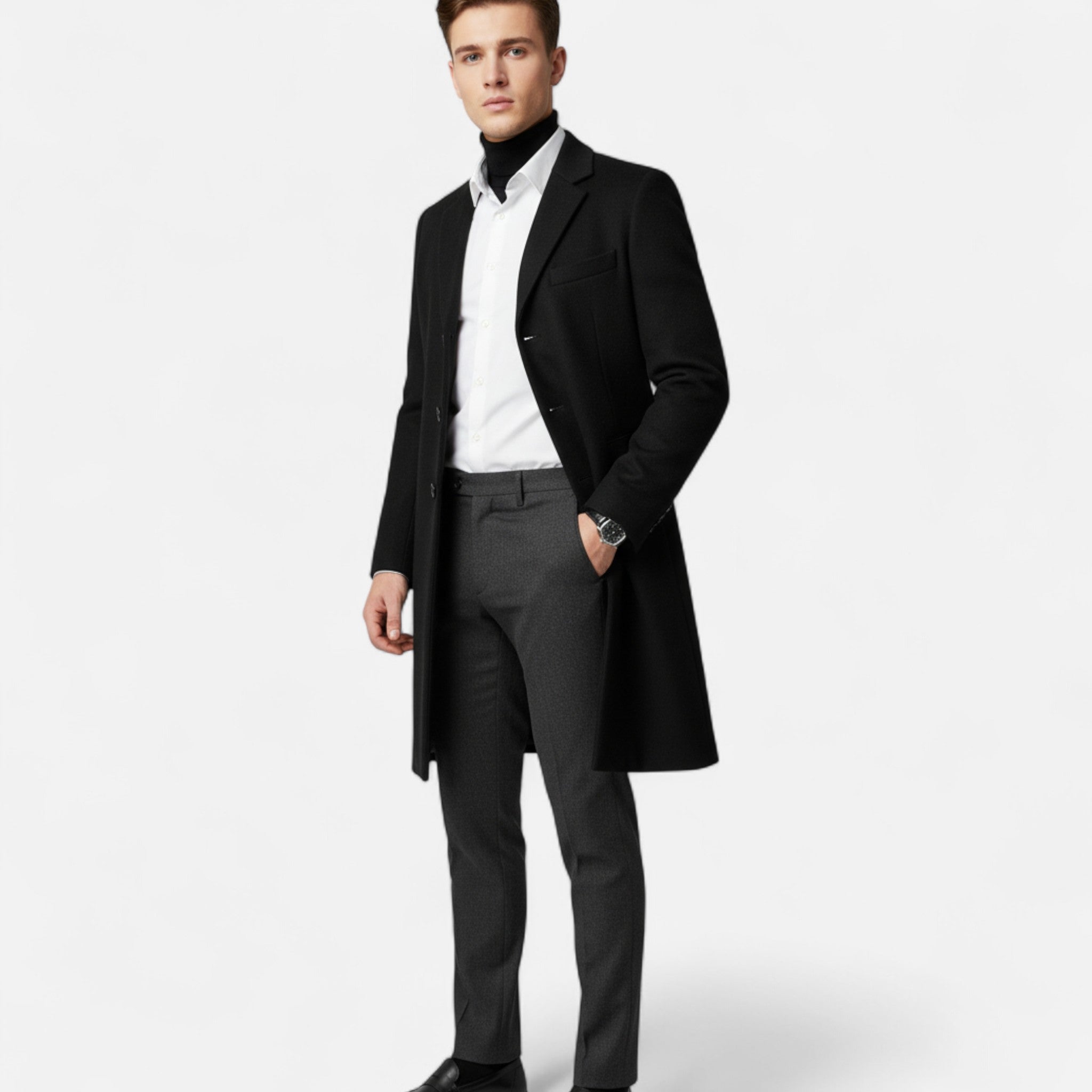 Aveline the Label | Men’s Classic Single-Breasted Trench Coat