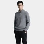 Aveline the Label | Men’s | Stand Collar Pullover – Casual Knit Sweater with Stretch