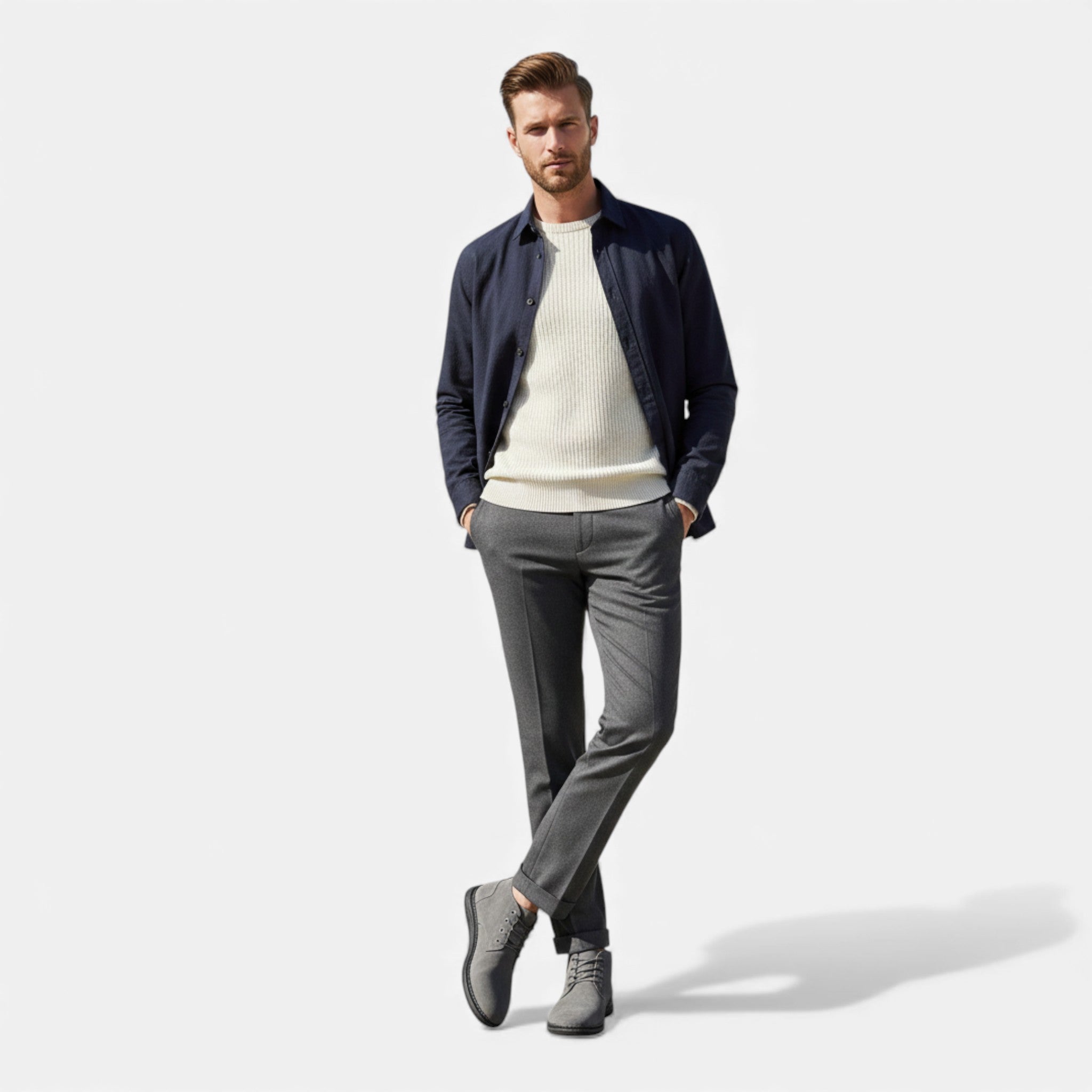 Aveline the Label | Men’s Lace-Up Shoes with Soft Sole, Round Toe