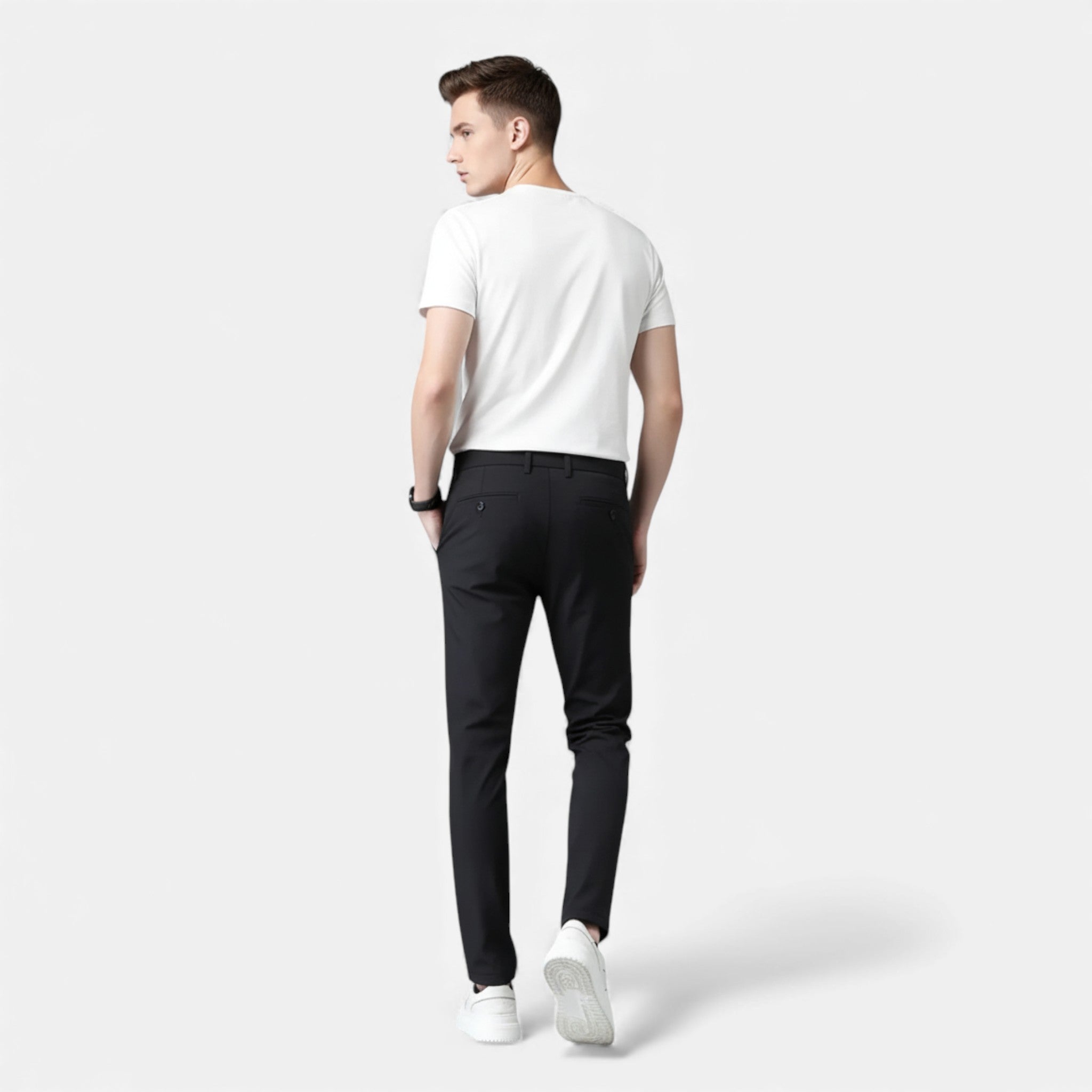 Aveline the Label | Men’s Mid-Rise Straight Leg Slim Fit Trousers