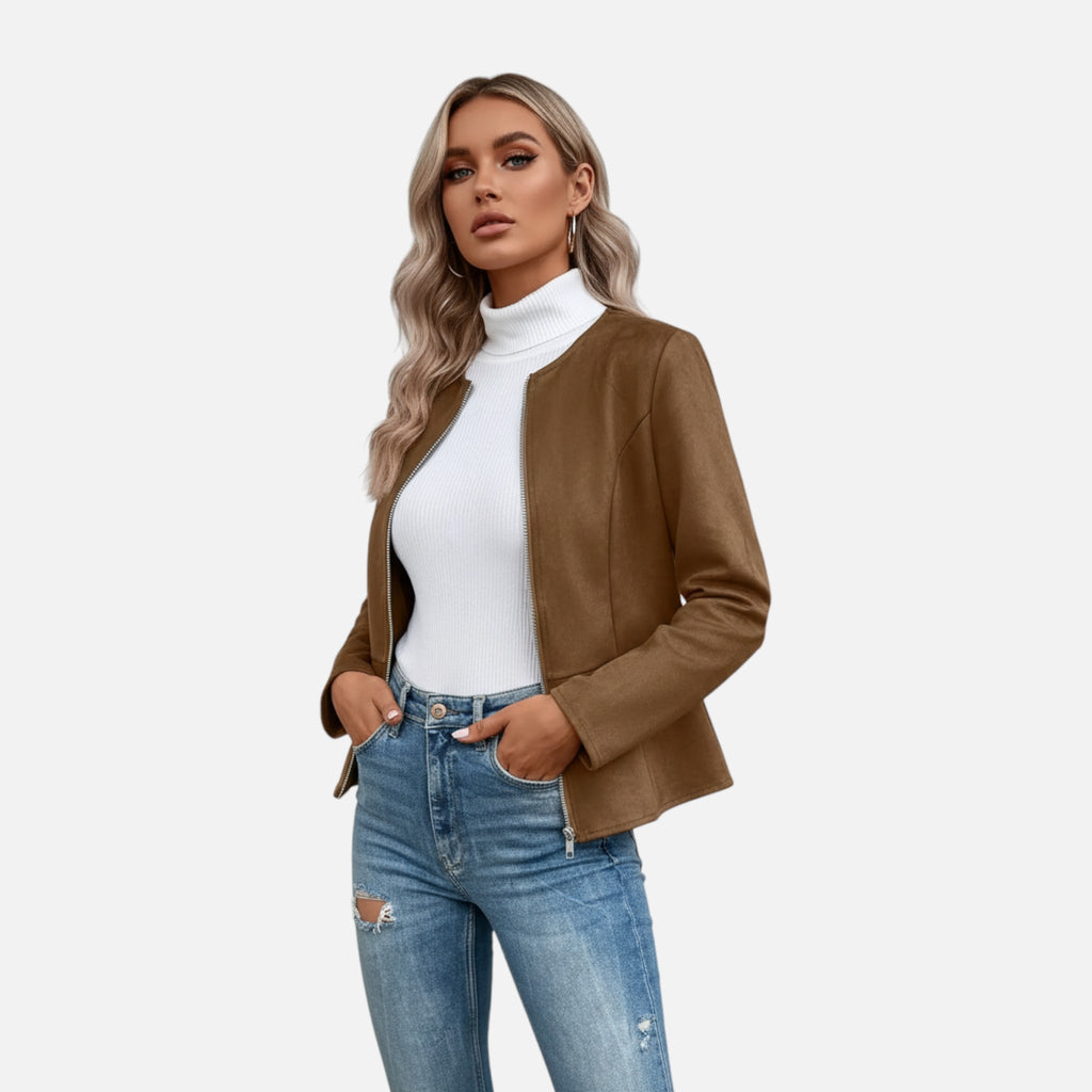 Aveline the Label | Women’s Cropped Jacket with Zipper