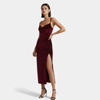Aveline the Label | Women’s Evening Dress with Ruched Detail and Spaghetti Straps