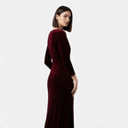 Aveline the Label | Women’s Draped Velvet Wrap Dress