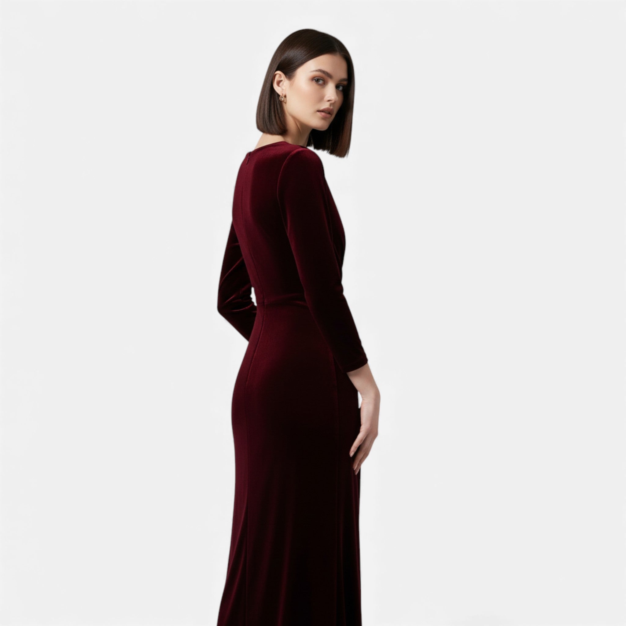 Aveline the Label | Women’s Draped Velvet Wrap Dress