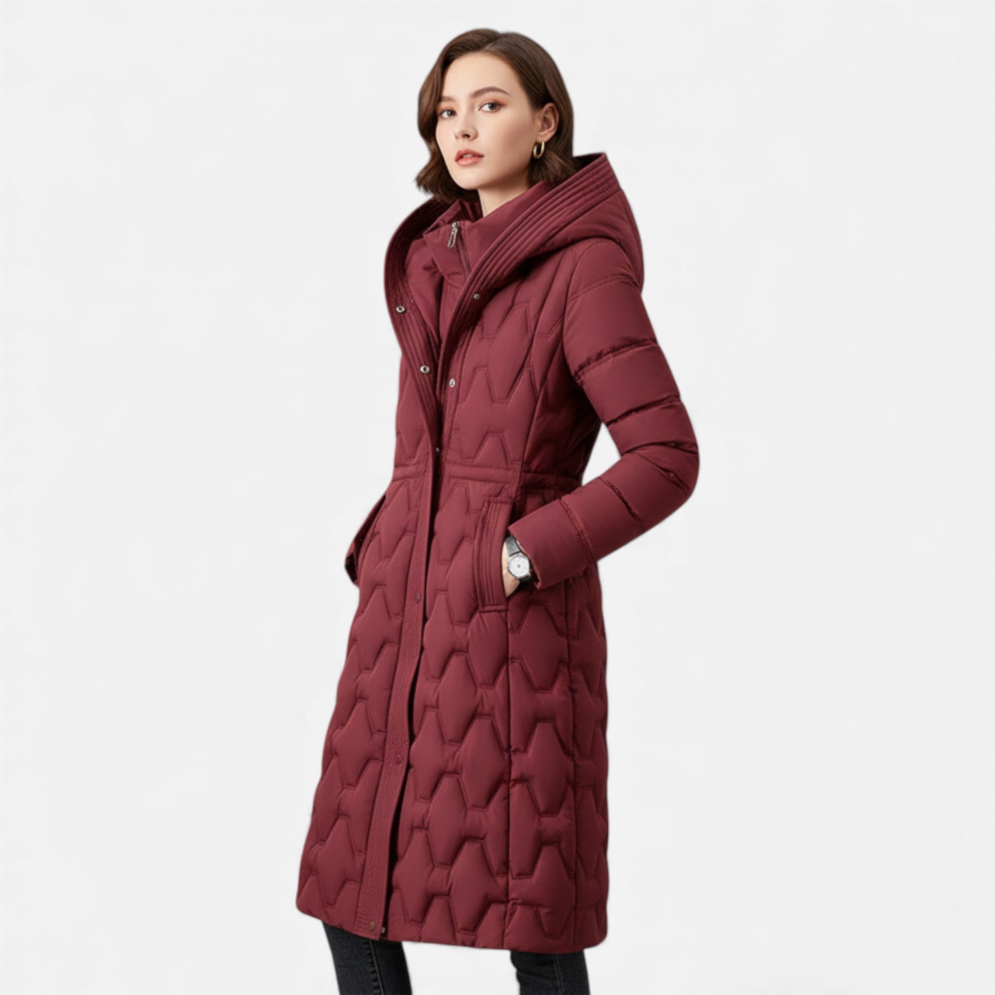 Aveline the Label | Women’s Quilted Longline Winter Coat