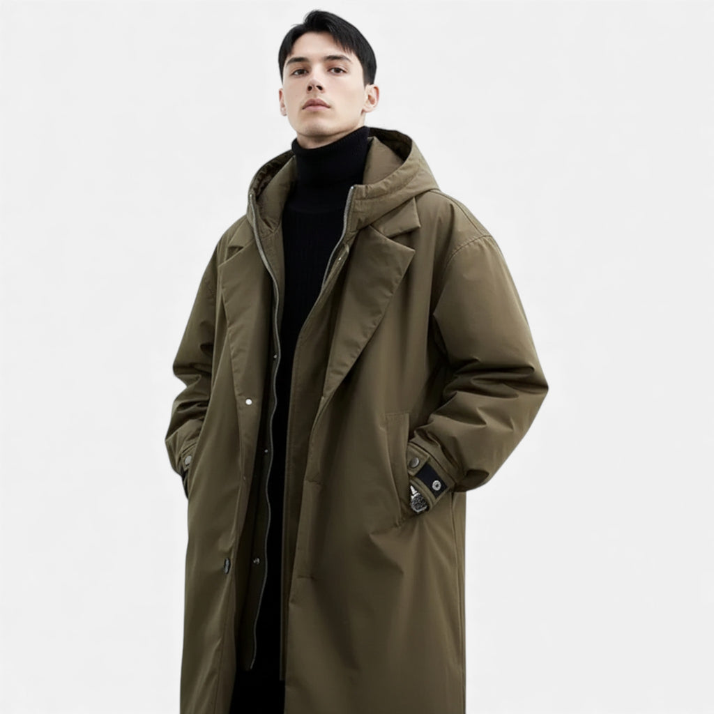 Aveline the Label | Men’s Waterproof Puffer Trench Coat