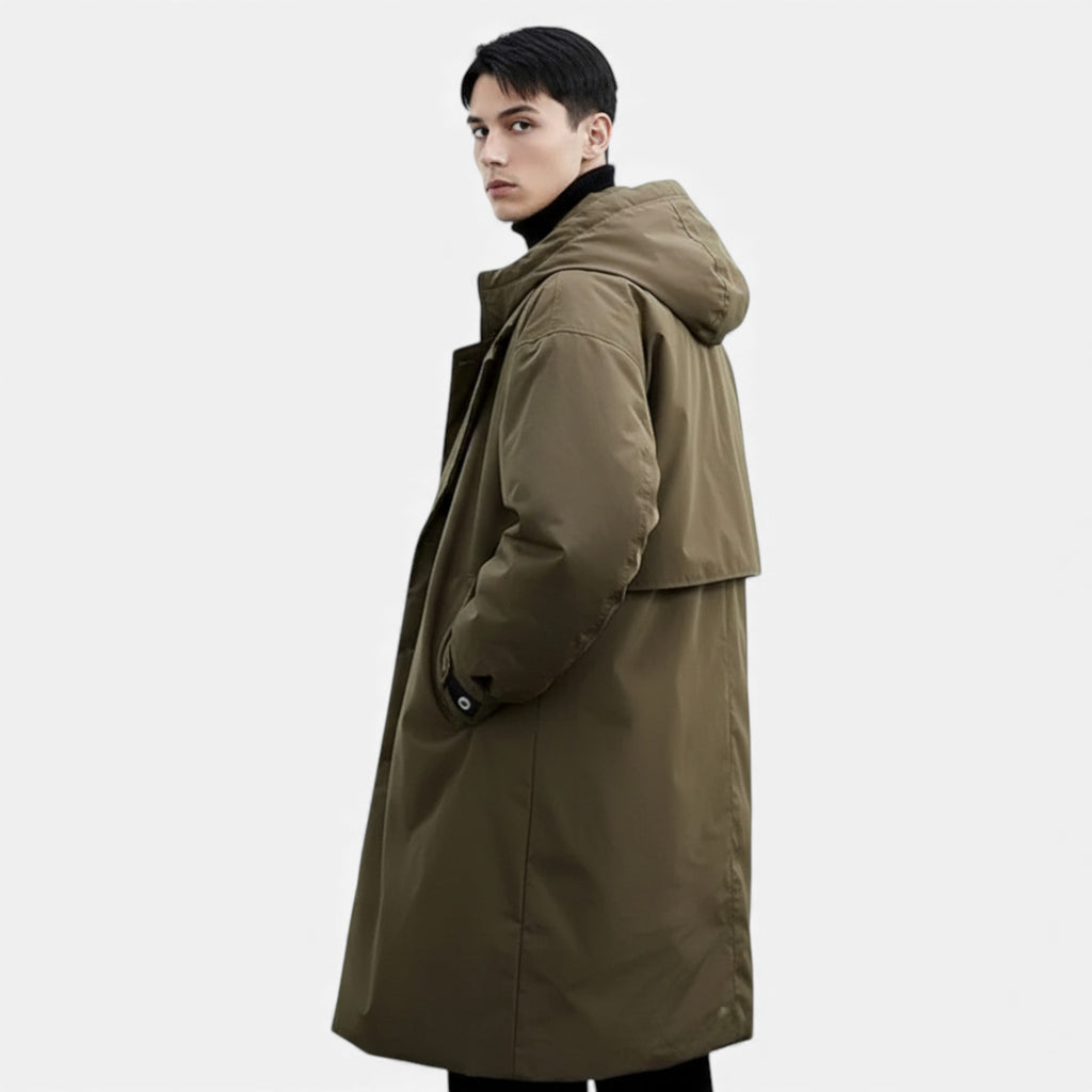 Aveline the Label | Men’s Waterproof Puffer Trench Coat