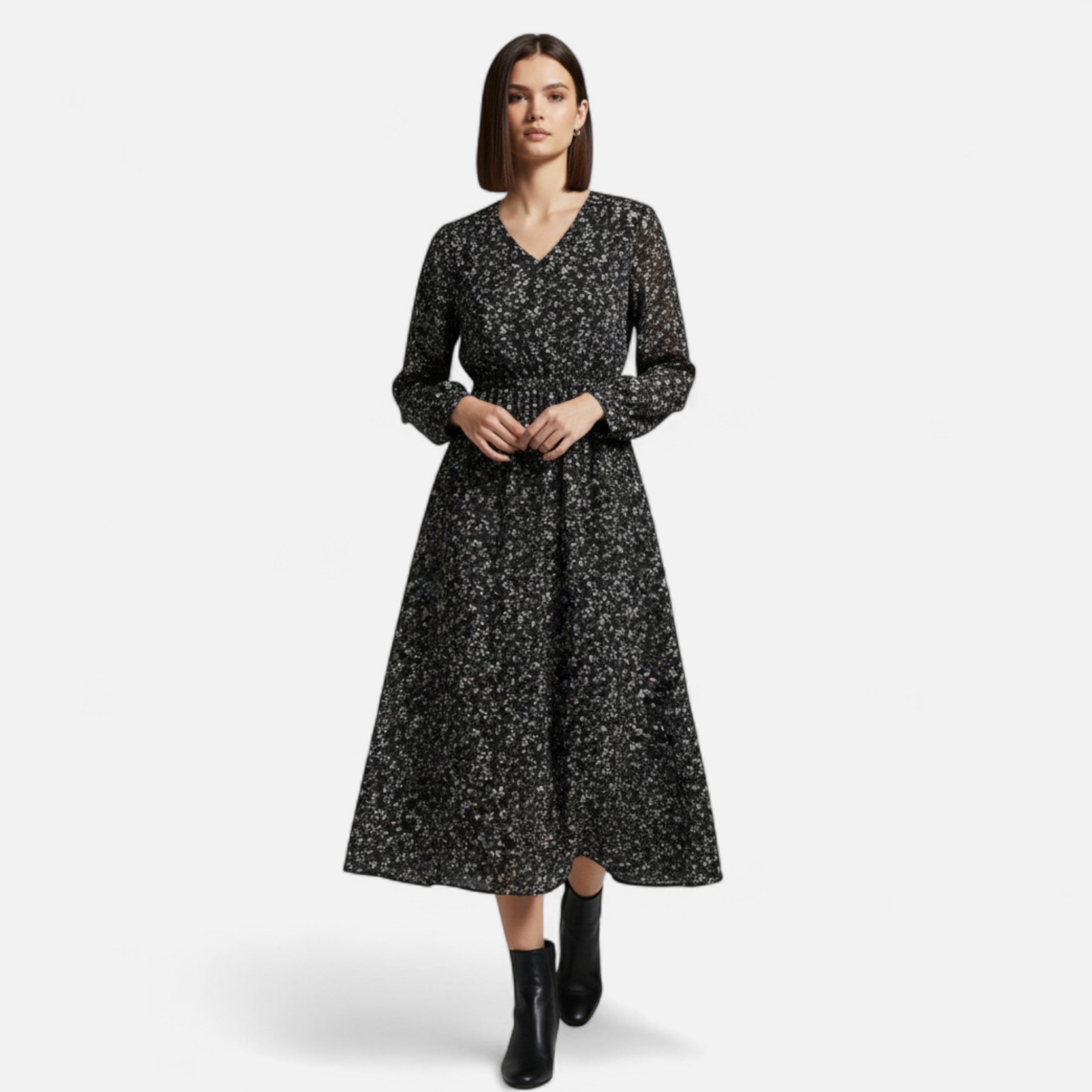 Aveline the Label | Women’s Autumn Chiffon Elegance Dress
