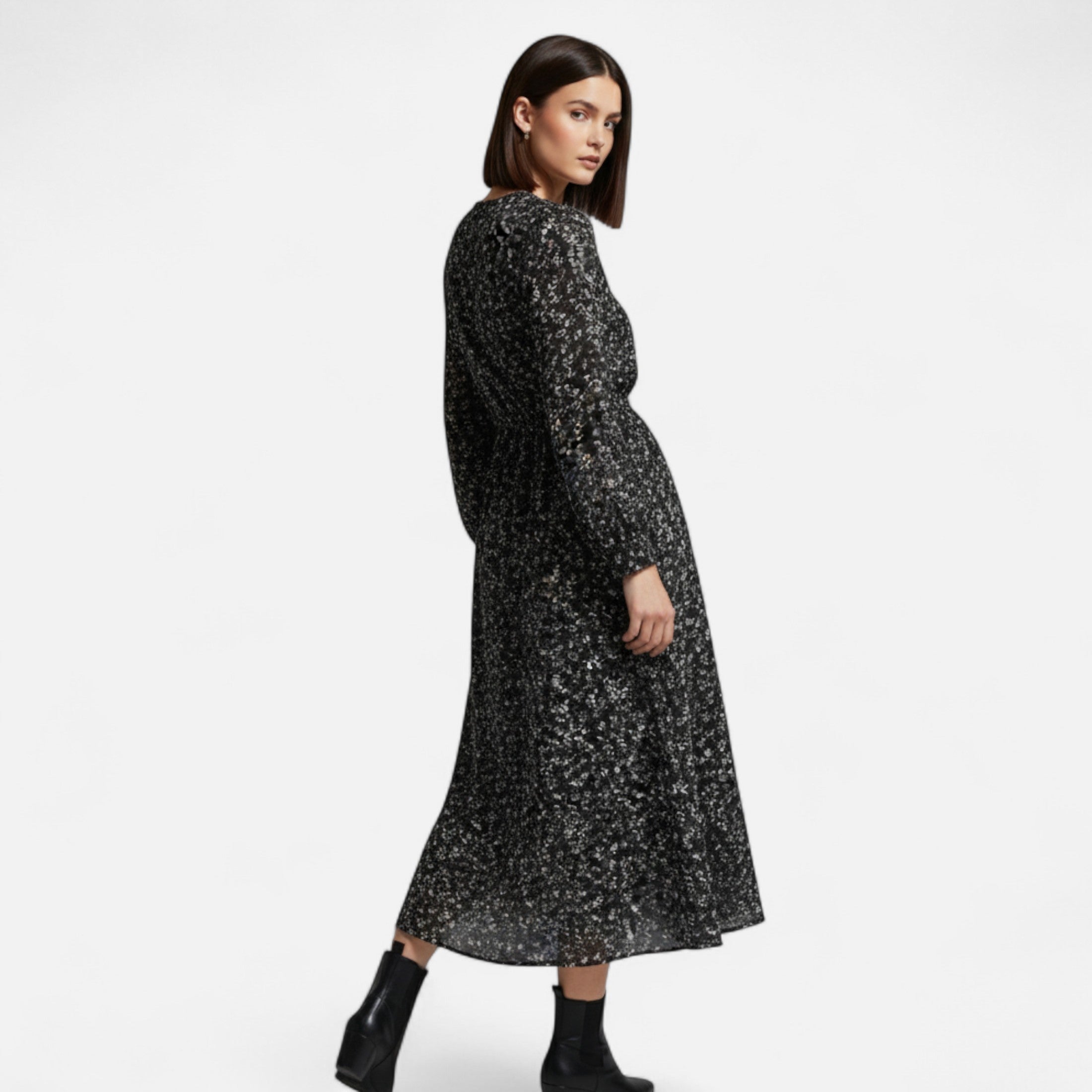 Aveline the Label | Women’s Autumn Chiffon Elegance Dress