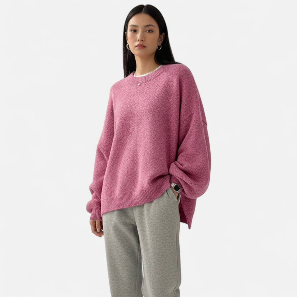 Aveline the Label | Women’s Solid Crew Neck Pullover Sweater