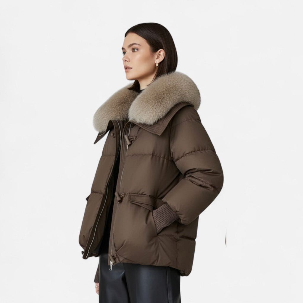 Aveline the Label | Women’s Puffer Jacket with Fur-Collar