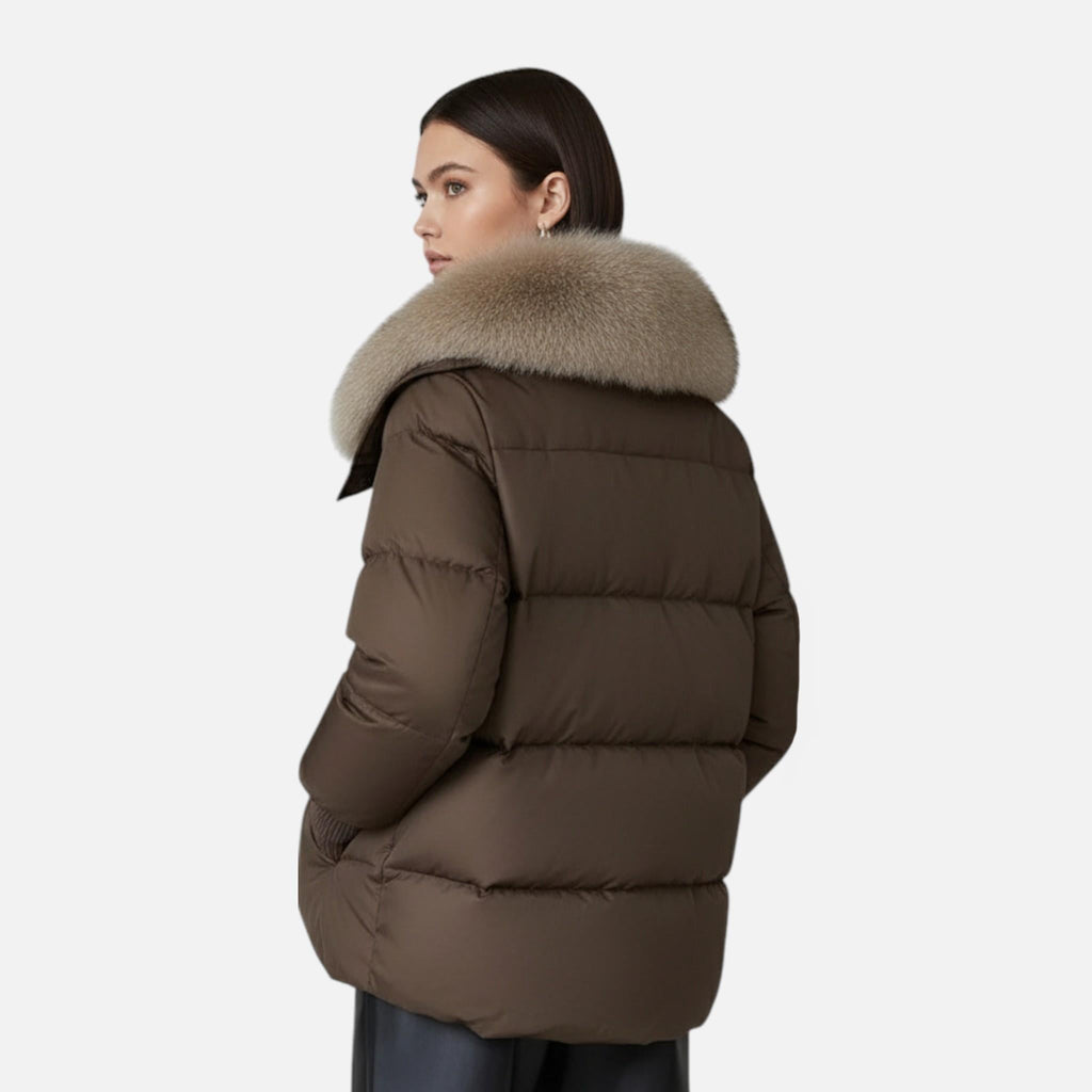 Aveline the Label | Women’s Puffer Jacket with Fur-Collar