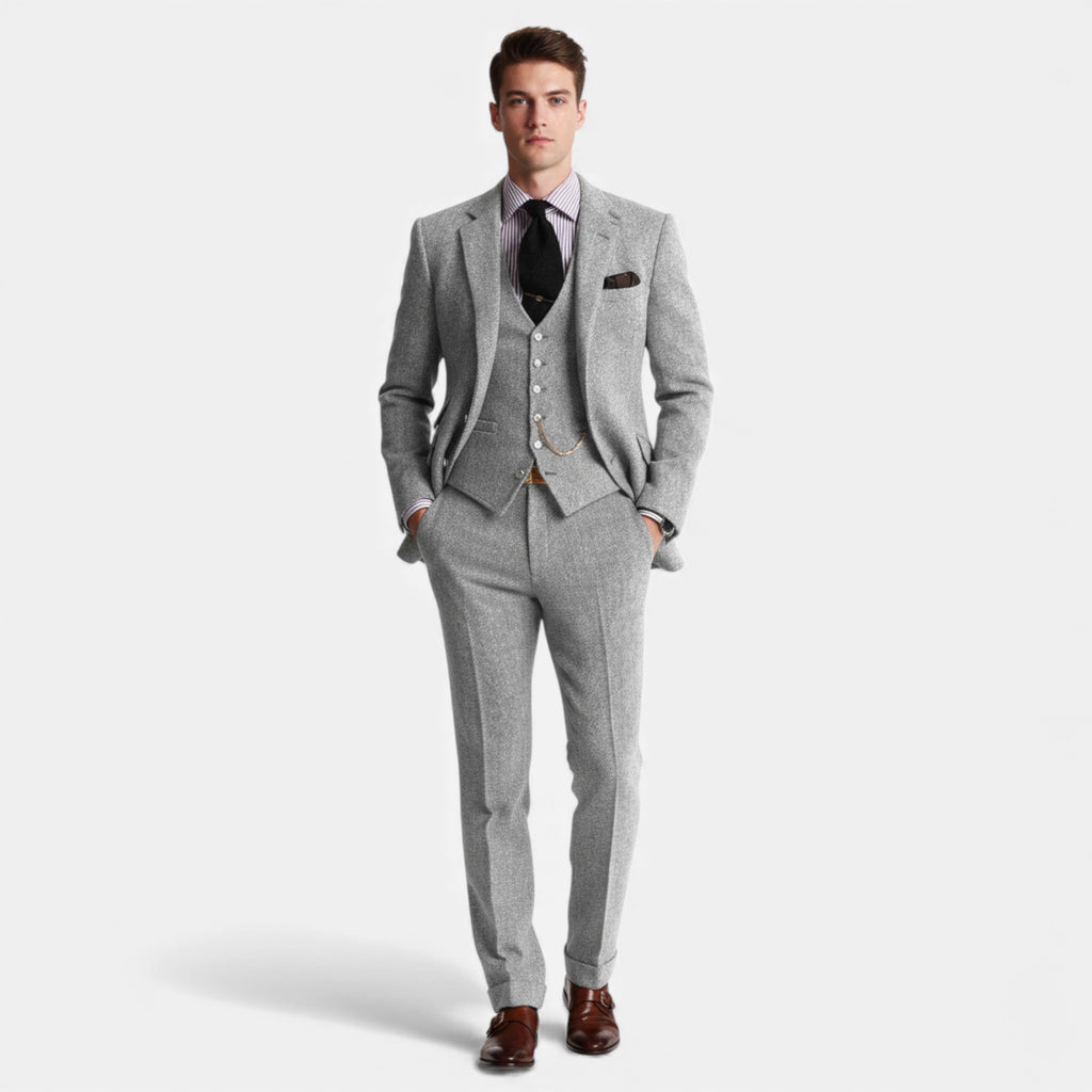 Aveline the Label | Men’s Classic Three-Piece Tweed Suit