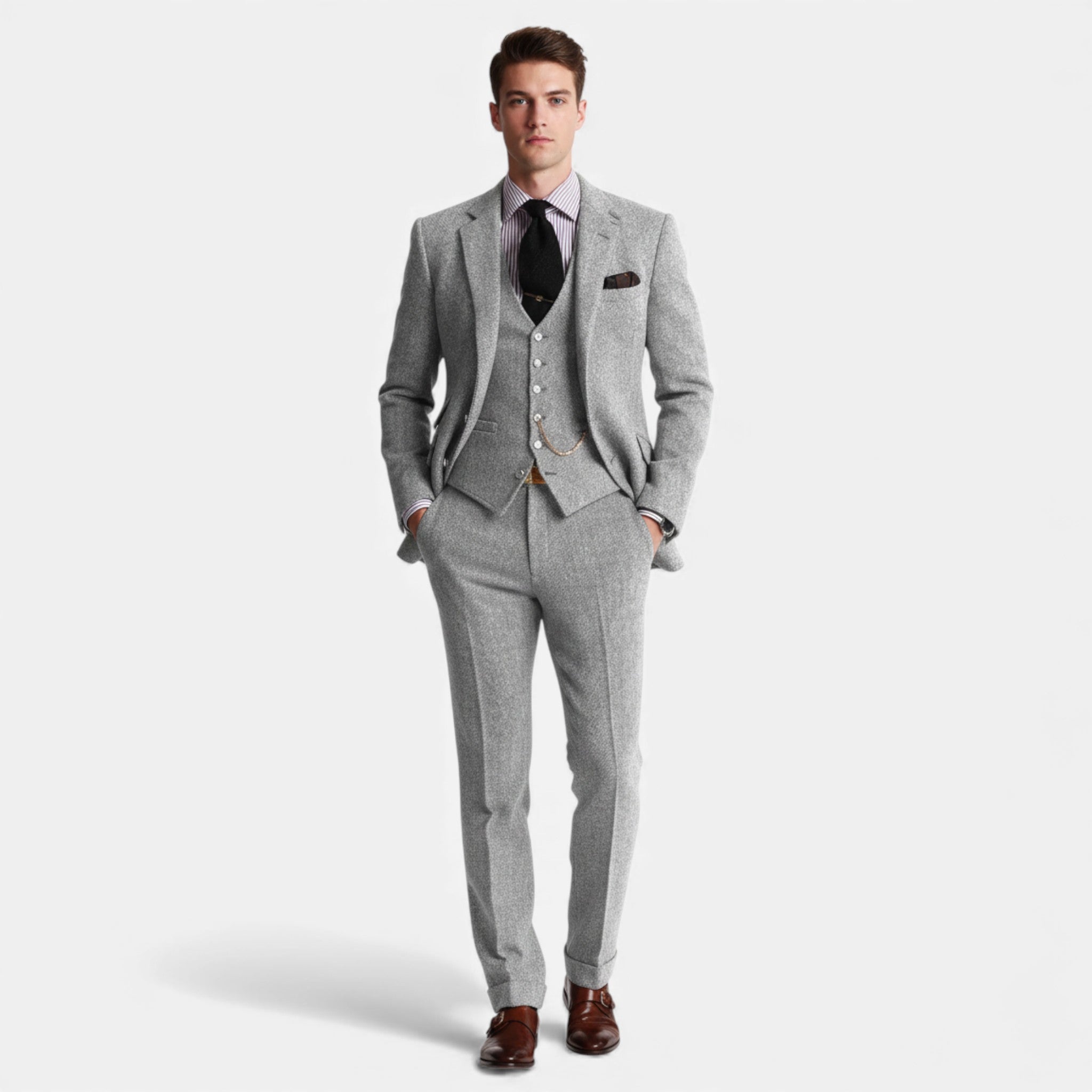 Aveline the Label | Men’s Classic Three-Piece Tweed Suit