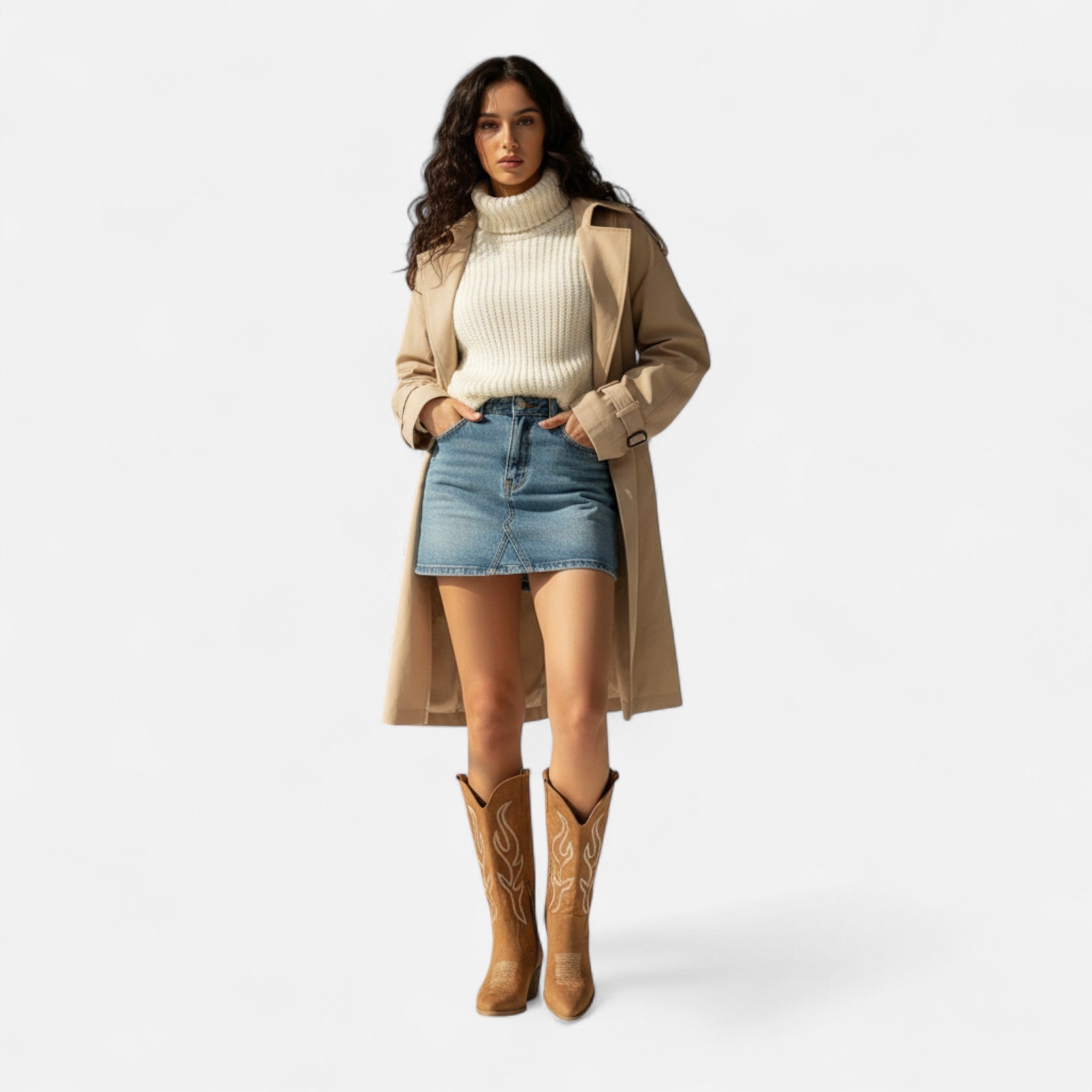 Aveline the Label | Women’s Chunky Heel Cowboy Boots