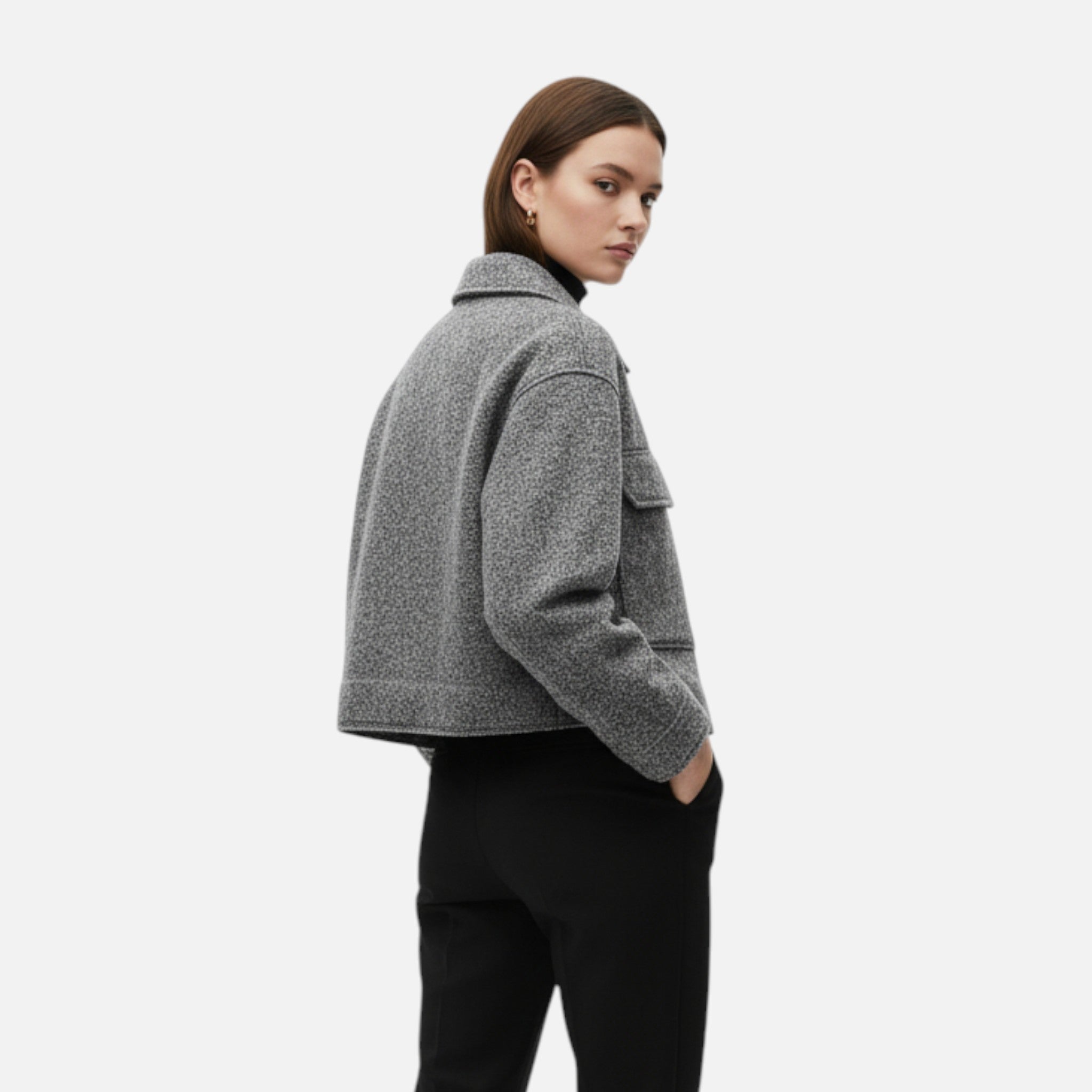 Aveline the Label | Women’s Rolled Tweed Jacket