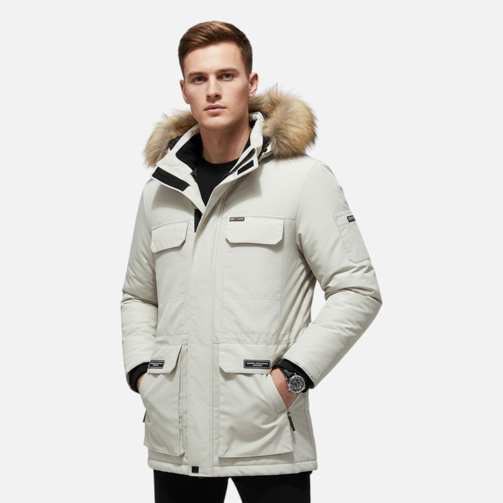 Aveline the Label | Men's Winter Parka with Hood and Fleece Lining