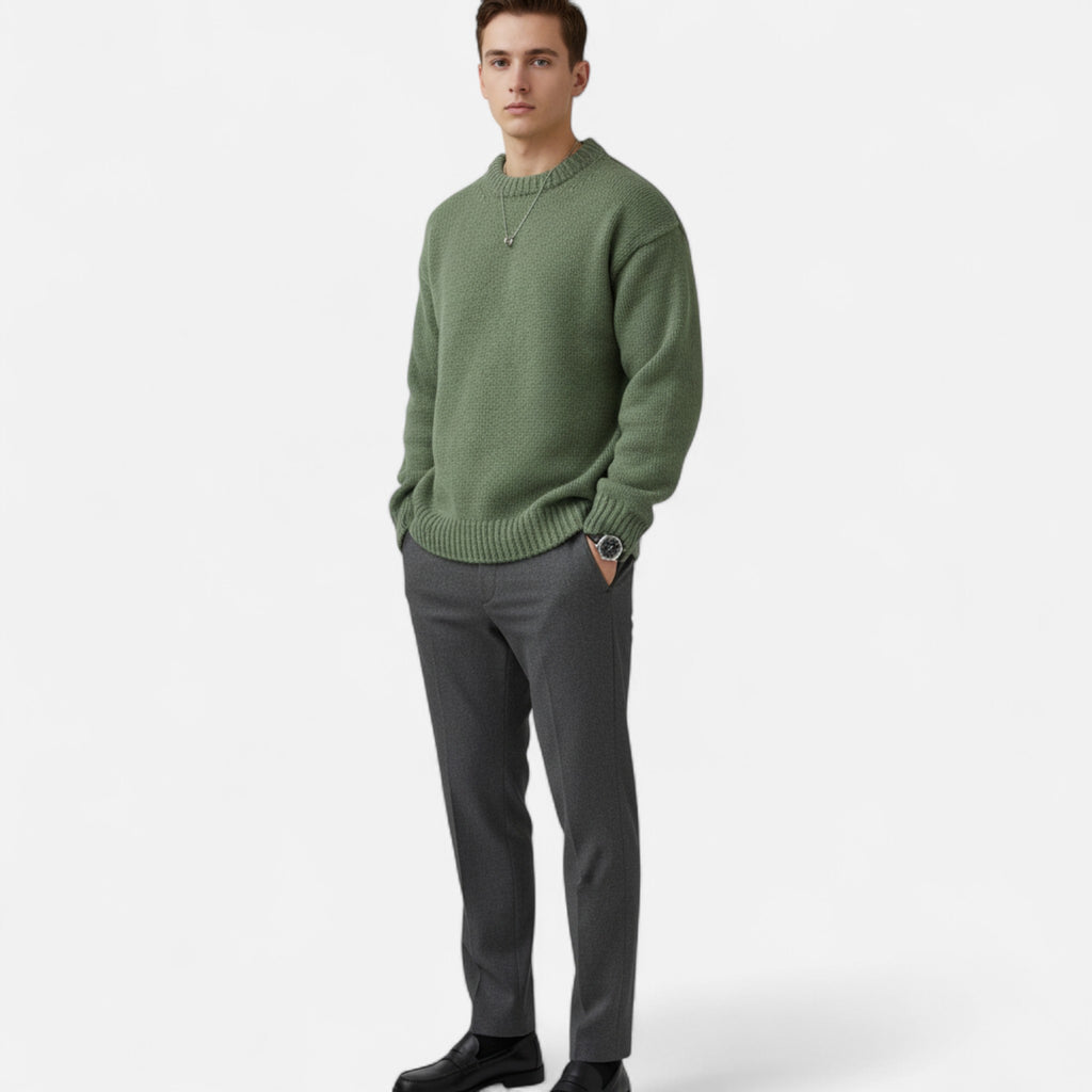 Aveline the Label | Men’s Knitted Long-Sleeve Crew Neck Sweater