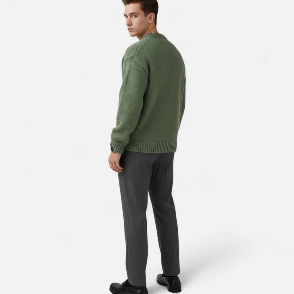 Aveline the Label | Men’s Knitted Long-Sleeve Crew Neck Sweater