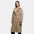Aveline the Label | Women’s Long Teddy Coat with Double Breasted Front
