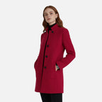 Aveline the Label | Women’s Wool Blend Coat with Stand Collar and Pockets